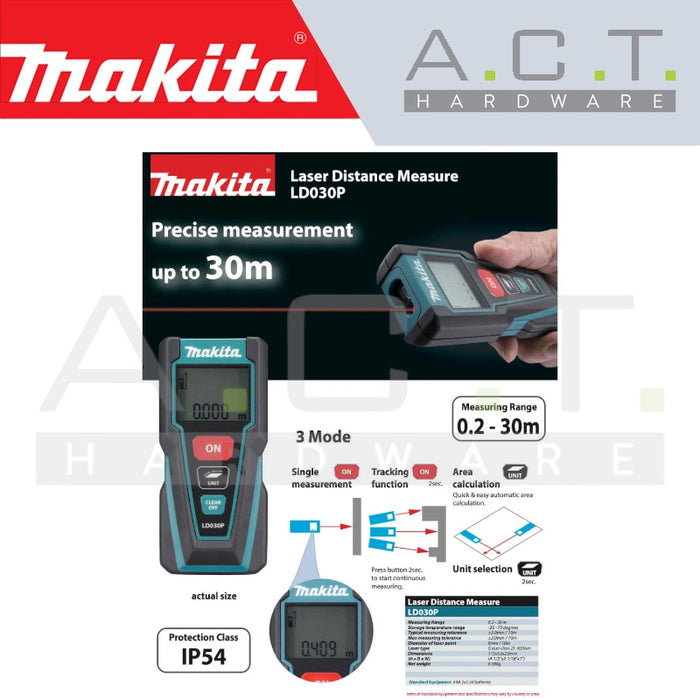 MAKITA LD030P LASER DISTANCE MEASURE