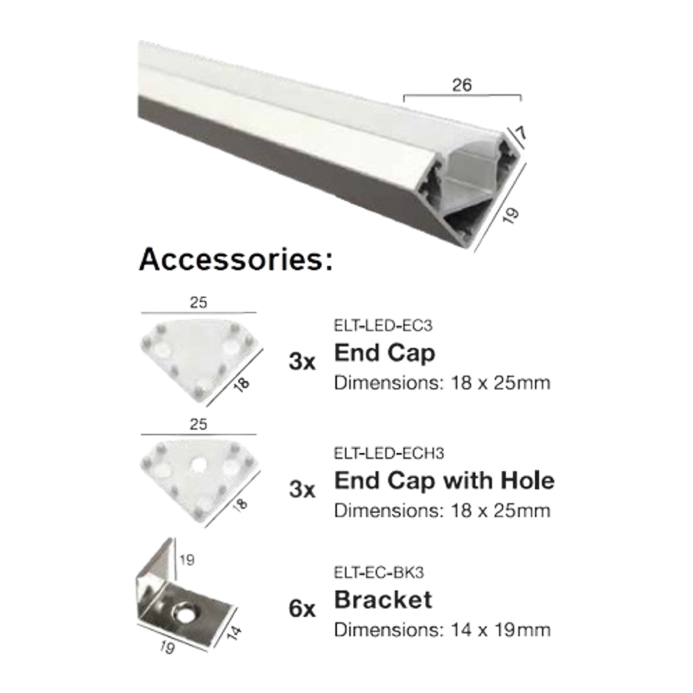 S.H Led Aluminium V Channel Type 3