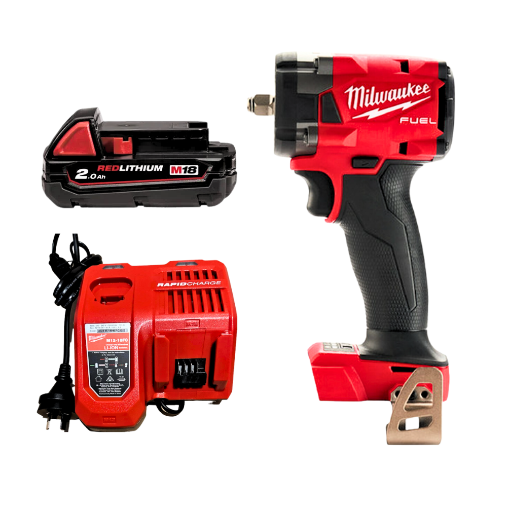 MILWAUKEE M18 FIW2F38-0, M18 FUEL™ 3/8″ 339NM CORDLESS COMPACT IMPACT WRENCH WITH  FRICTION RING (BARE UNIT)