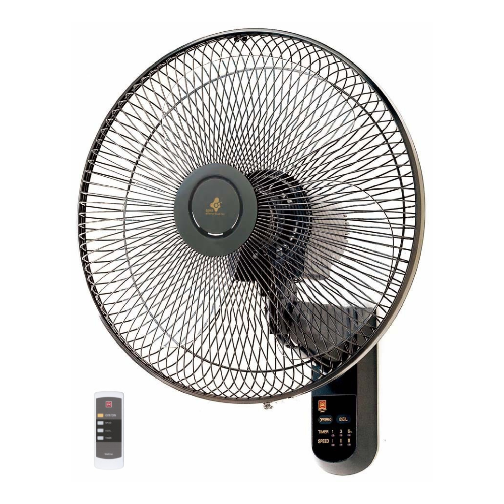KDK 16" WALL FAN PLASTIC BLADE WITH REMOTE BLACK, M40MS Main image