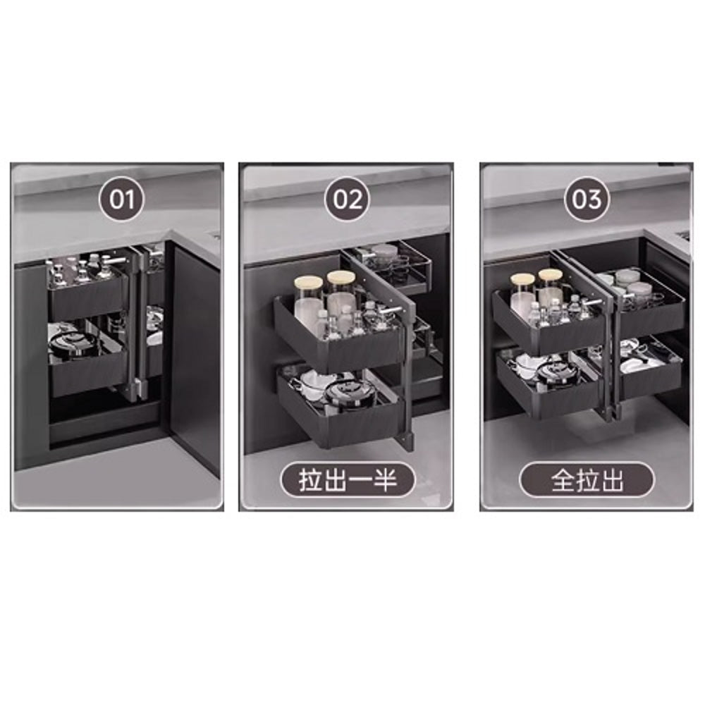 S.H Magic Corner Basket With Soft Closing M6010