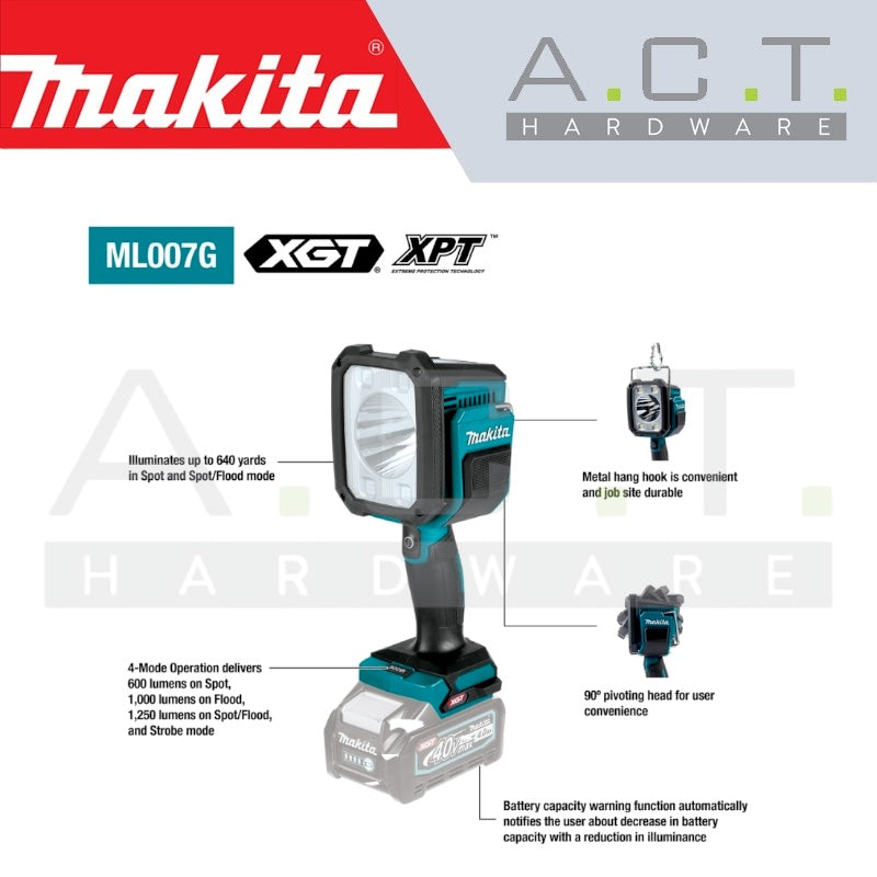 MAKITA ML007G CORDLESS WORKLIGHT