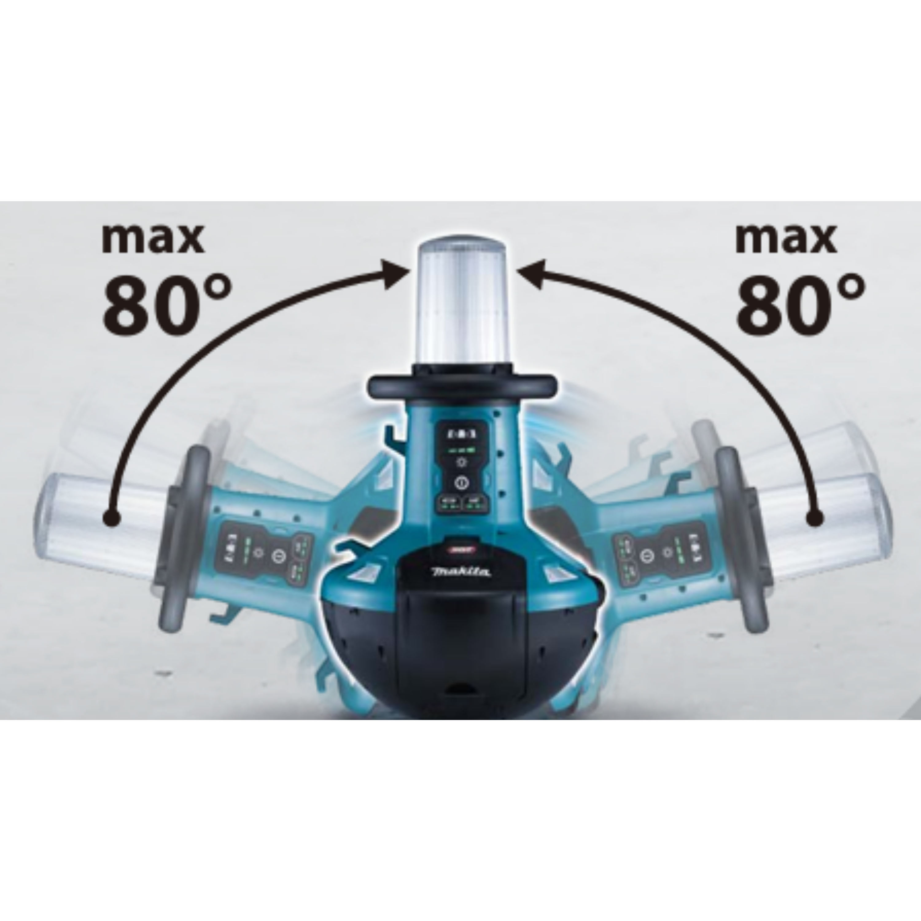 MAKITA ML010G, 220V CORDED & 40V/ 18V CORDLESS LED AREA WORKLIGHT WITH SELF-RIGHTING BASE, 5,500 LUMENS