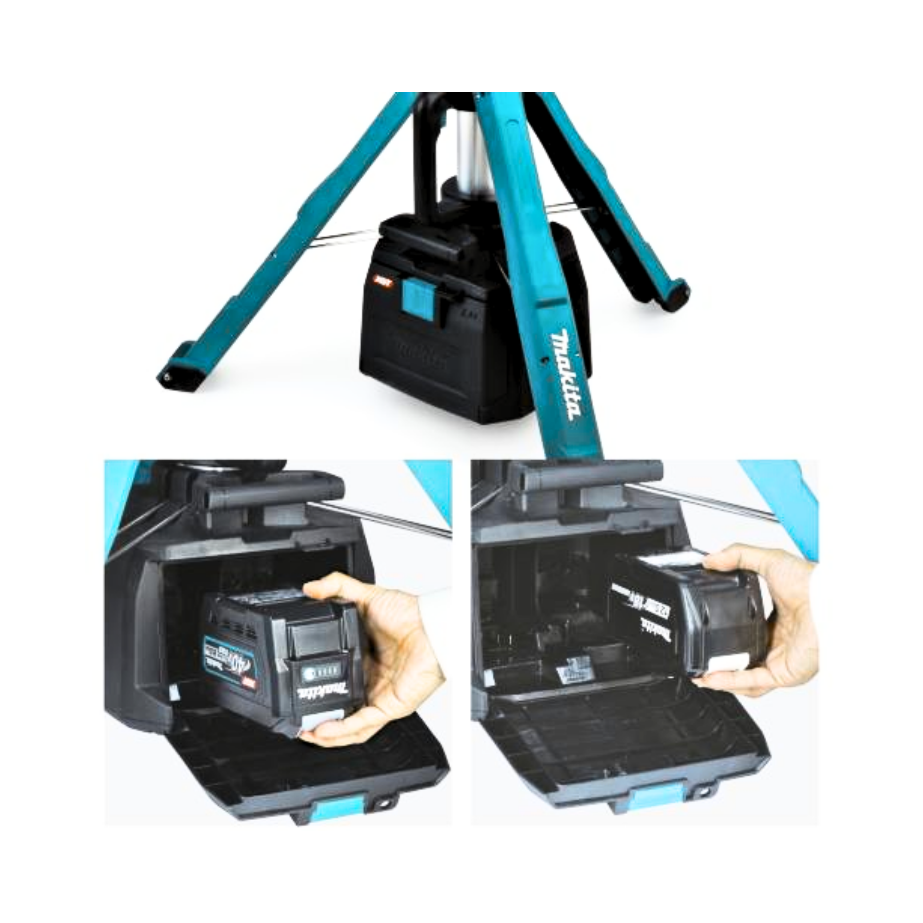 MAKITA ML014G, 40V/ 18V CORDLESS LED TRIPOD WORKLIGHT, 15,000 LUMENS