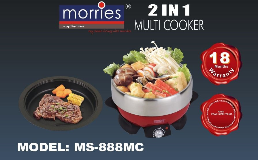 MORRIES MULTI FUNCTION COOKER 3.0L MS-888MC