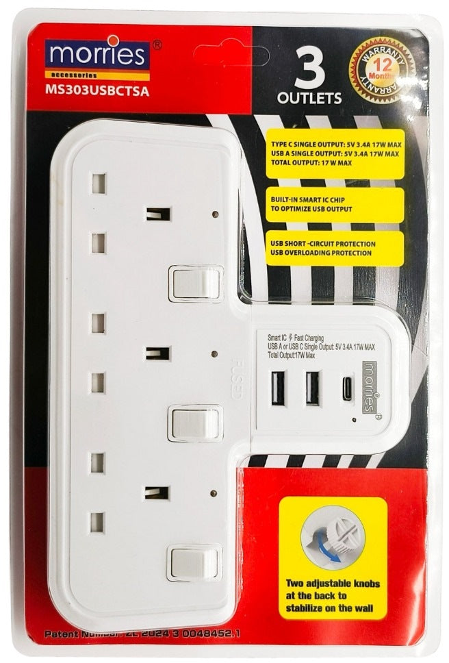 MORRIES MS303USBCTSA socket adaptor