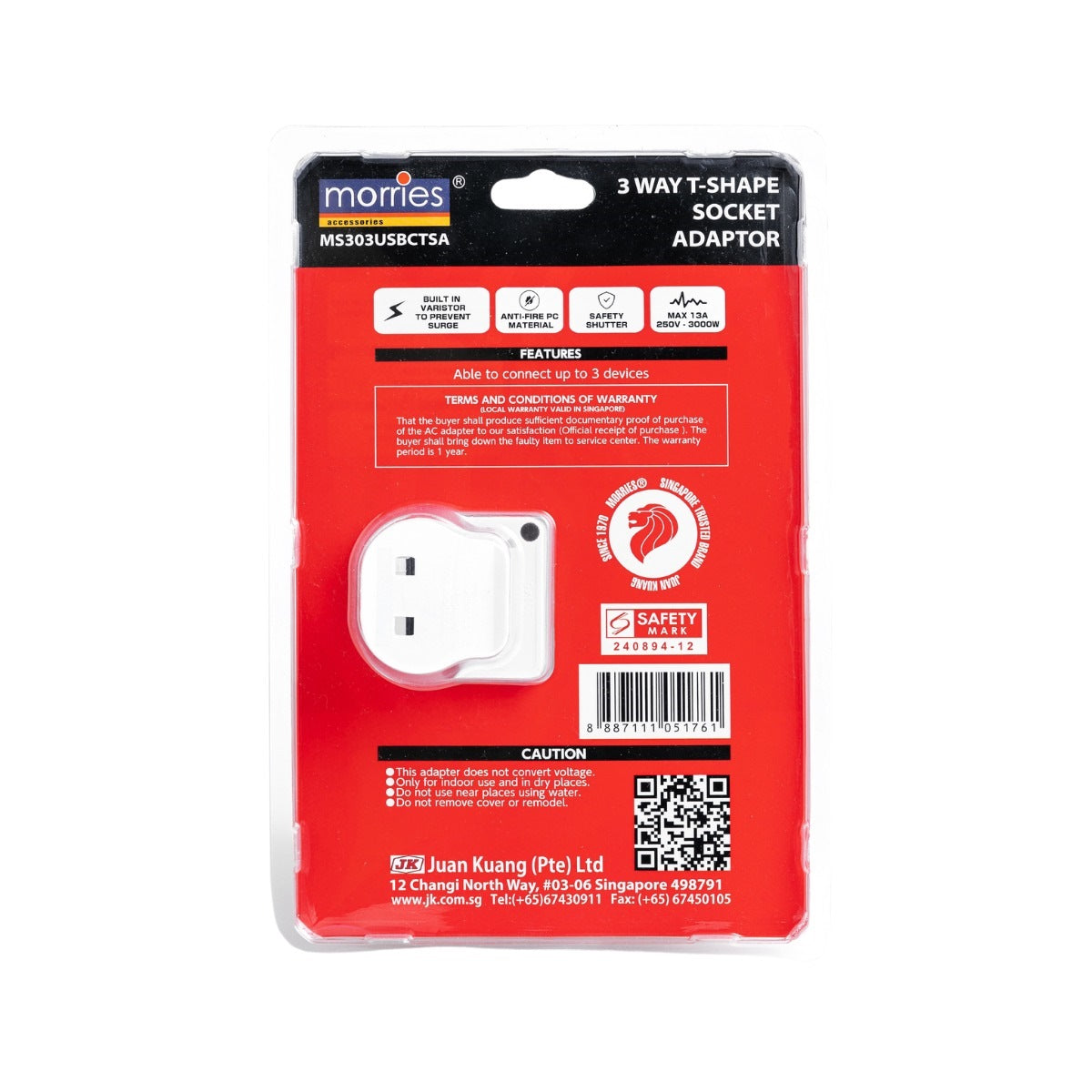 MORRIES MS303USBCTSA socket adaptor