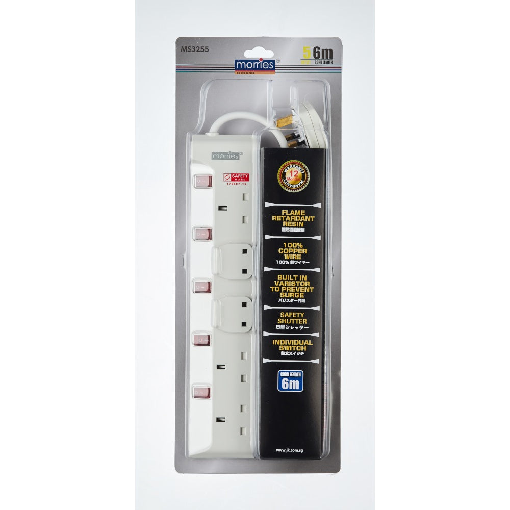 MORRIES MS3255 6M extension cord