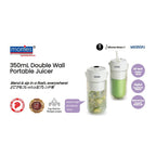 MORRIES 350ML DOUBLE WALL BOROSILICATE GLASS PORTABLE JUICER MS350PJ