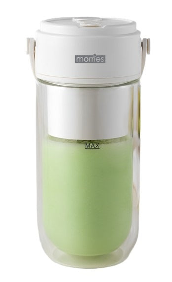 MORRIES 350ML DOUBLE WALL BOROSILICATE GLASS PORTABLE JUICER MS350PJ