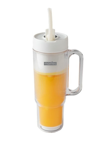 MORRIES 500ML DOUBLE WALL BOROSILICATE GLASS PORTABLE JUICER MS500PJ