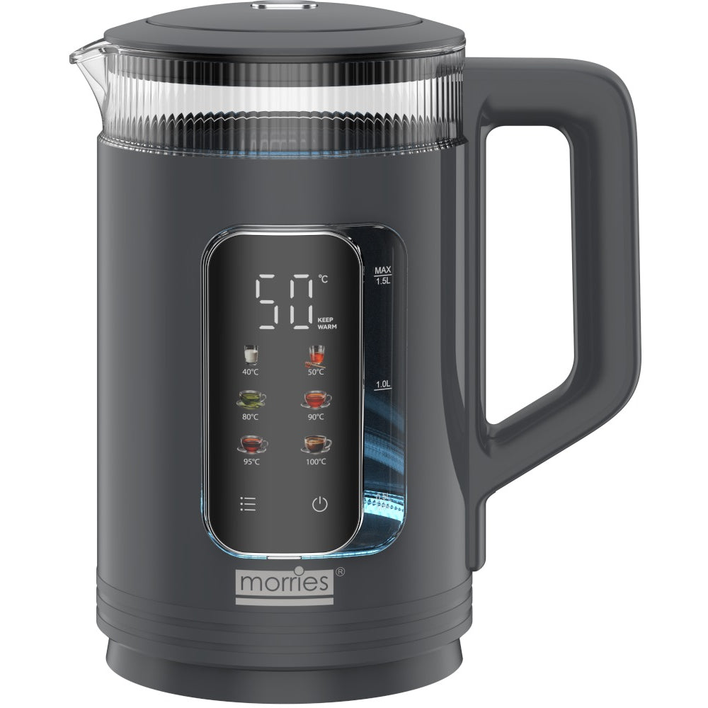 MORRIES DIGITAL DOUBLE LAYER BOROSILICATE GLASS KETTLE MS7070DDLK Main image