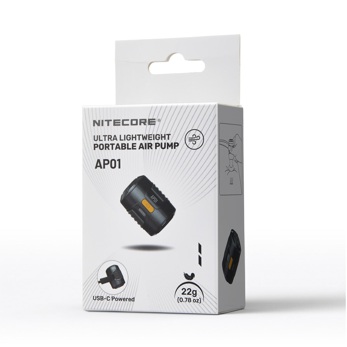 NITECORE AP01 - ULTRALIGHT ELECTRIC AIR PUMP (2.8 KPA)