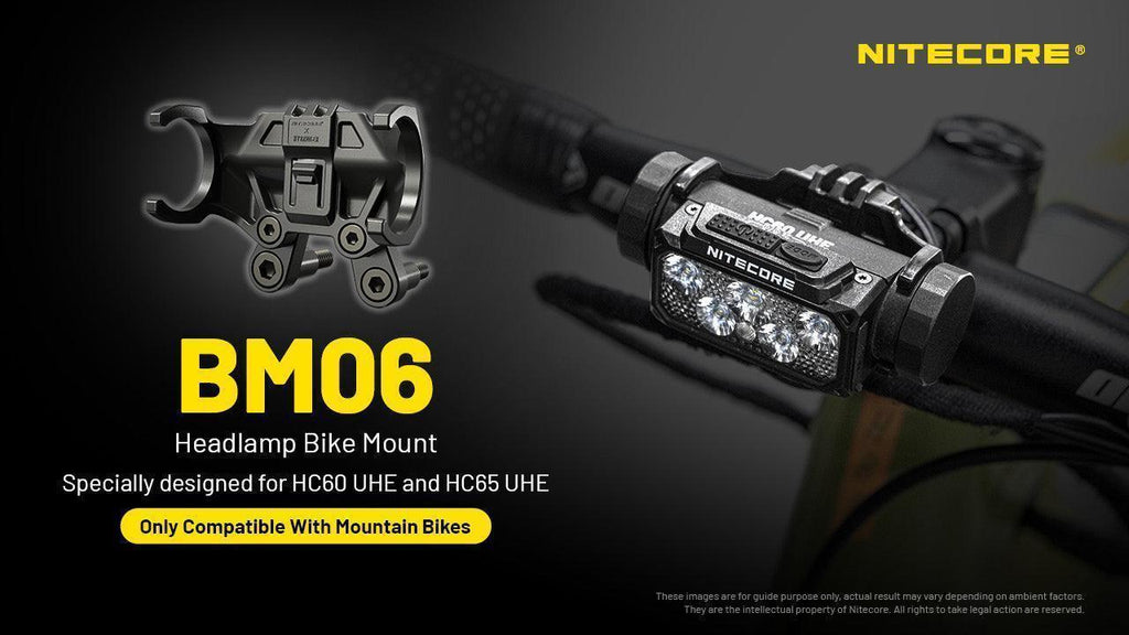 NITECORE BM06 HEADLAMP BIKE MOUNT (FOR HC60 UHE, HC65 UHE)