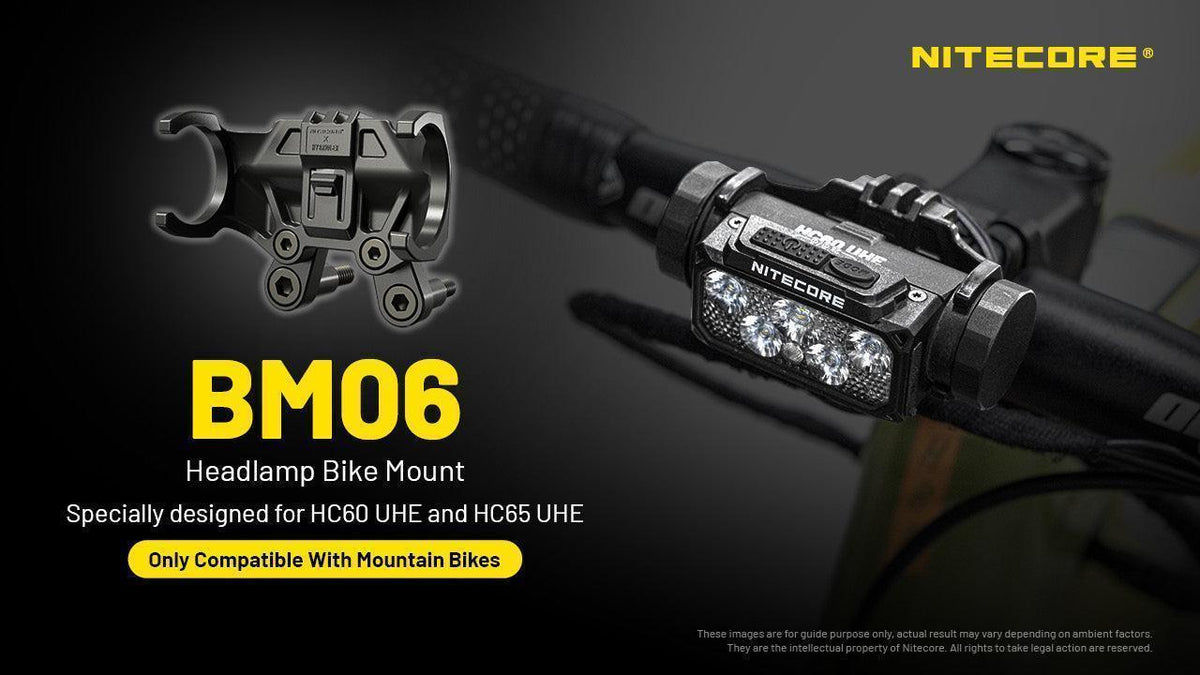 NITECORE BM06 HEADLAMP BIKE MOUNT (FOR HC60 UHE, HC65 UHE)