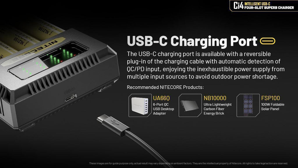NITECORE CI4 CHARGER (USB-C 3A 18W)