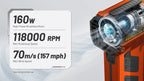 NITECORE CW23 - HANDHELD TURBO FAN / VACUUM (252KM/H)