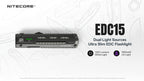 NITECORE EDC15 - 1200 LUMENS (WHITE + UV)
