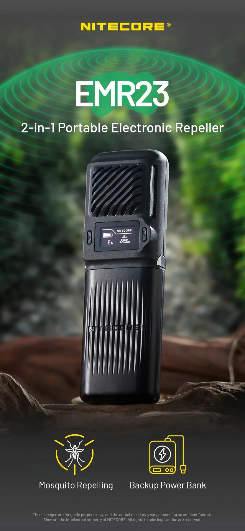 NITECORE EMR23 2-IN-1 ELECTRONIC MOSQUITO REPELLENT