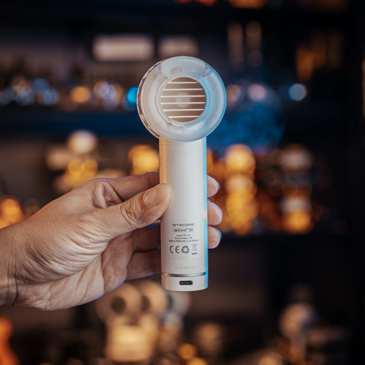 NITECORE IZZCOOL 20 (WHITE) - HANDHELD AIR CONDITIONER FAN (2,000MAH)
