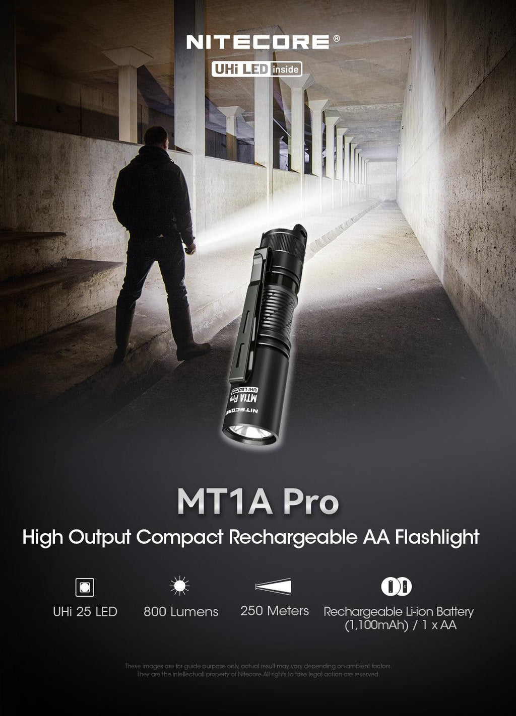 NITECORE MT1A PRO - 800 LUMENS