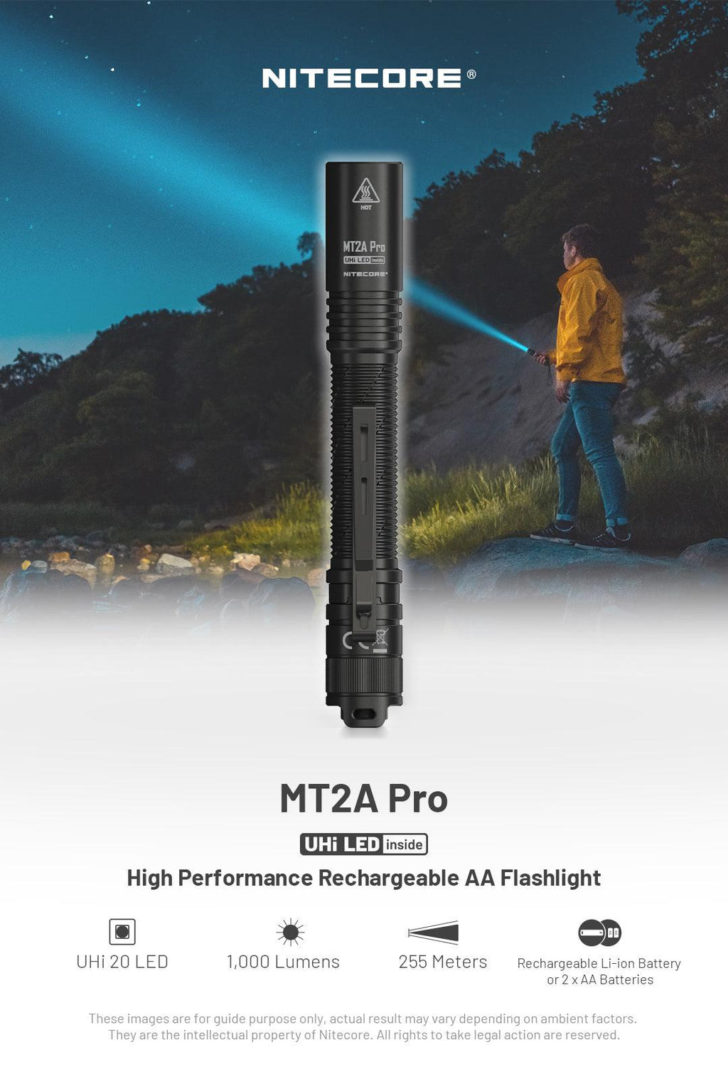 NITECORE MT2A PRO - 1000 LUMENS