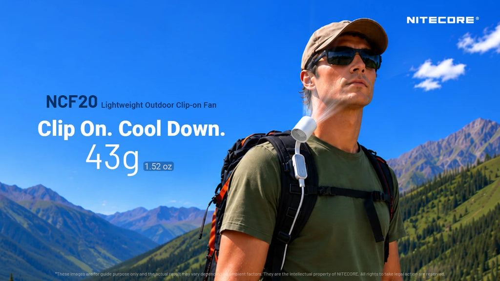 NITECORE NCF20 - LIGHTWEIGHT OUTDOOR CLIP-ON FAN