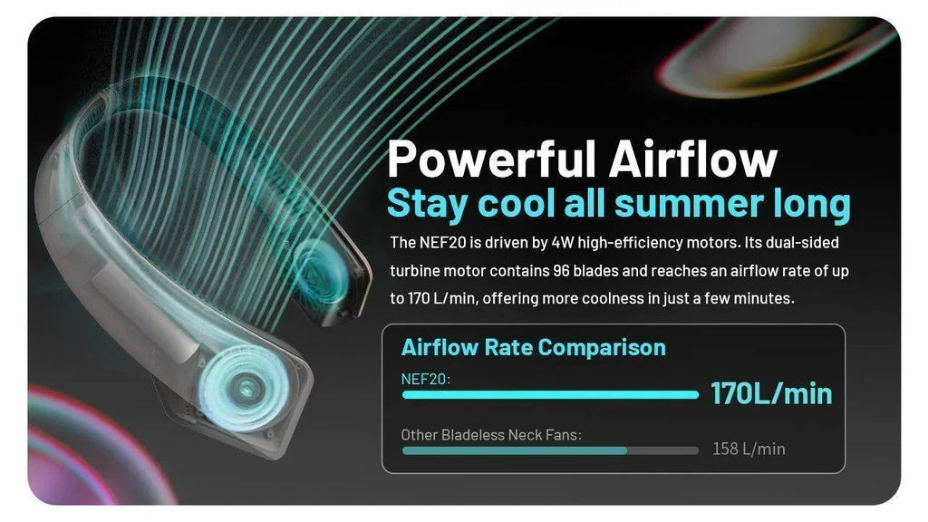 NITECORE NEF20 - BLADELESS NECK FAN (4,000MAH)