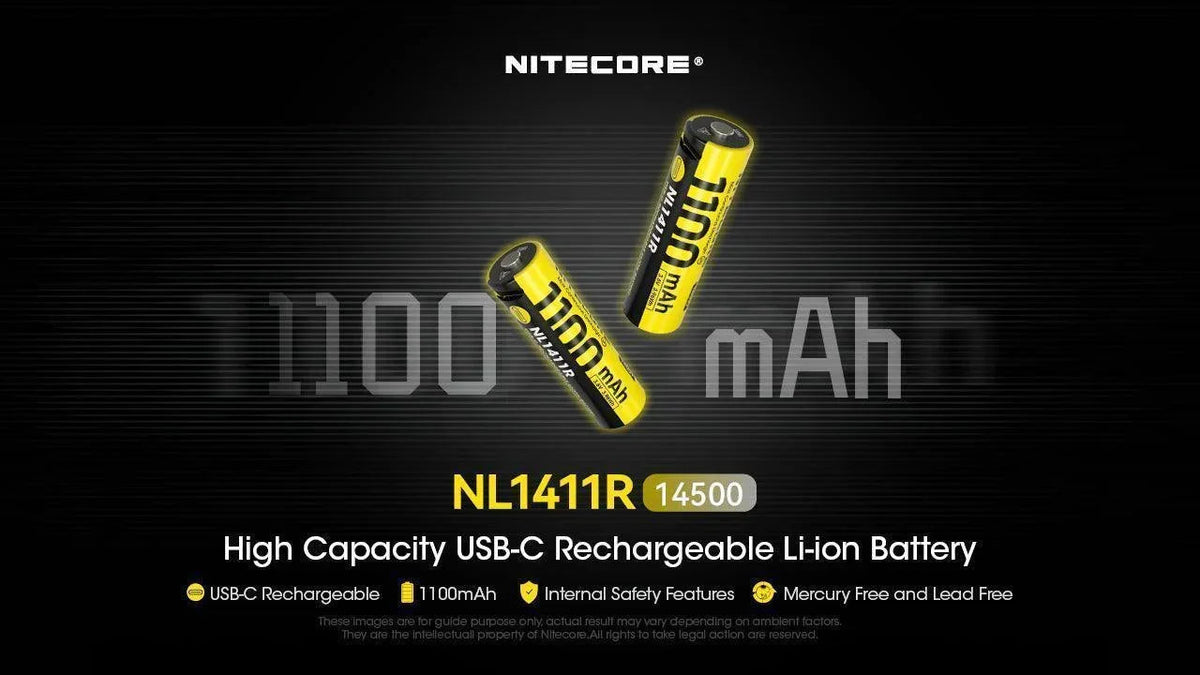 NITECORE NL1411R (1100MAH - 3A) FOR MT1A PRO