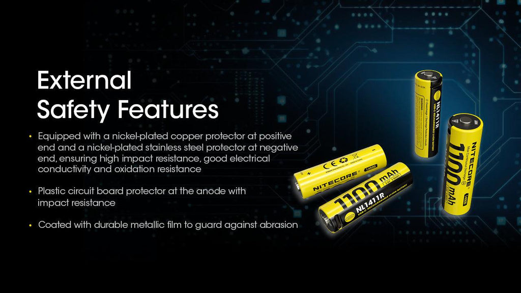 NITECORE NL1411R (1100MAH - 3A) FOR MT1A PRO