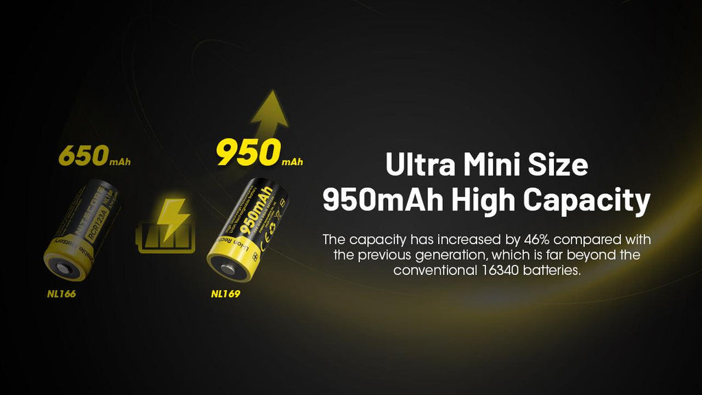NITECORE NL169 (16340 - 950MAH - 2A)
