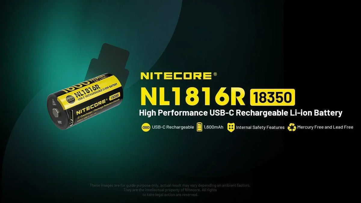 NITECORE NL1816R (1600MAH - 3A) FOR MT1C PRO