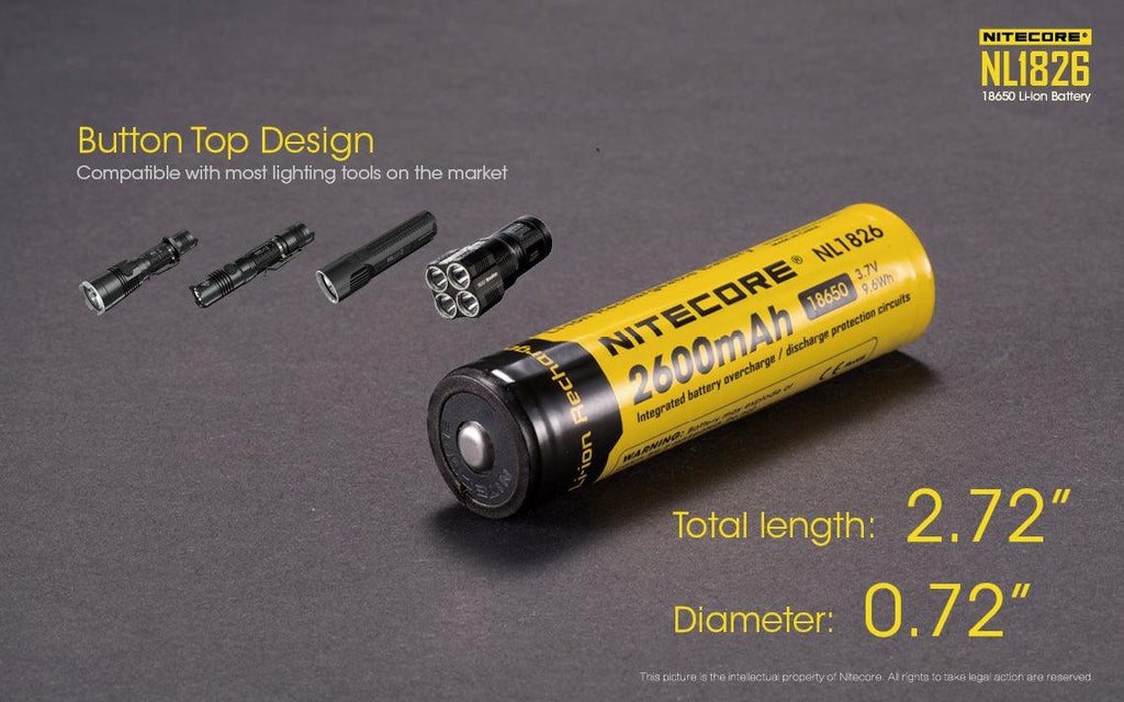 NITECORE NL1826 (18650 - 2600MAH - 2A)