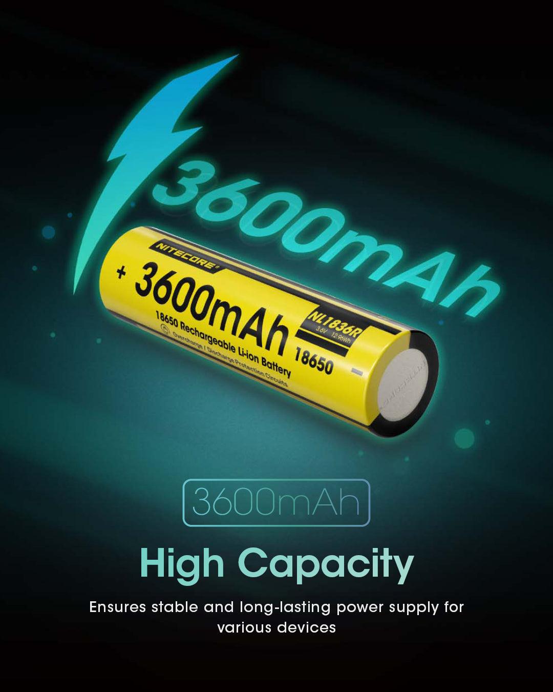 NITECORE NL1836R (18650 - 3600MAH - 6A)