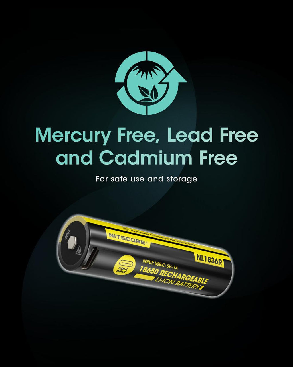 NITECORE NL1836R (18650 - 3600MAH - 6A)