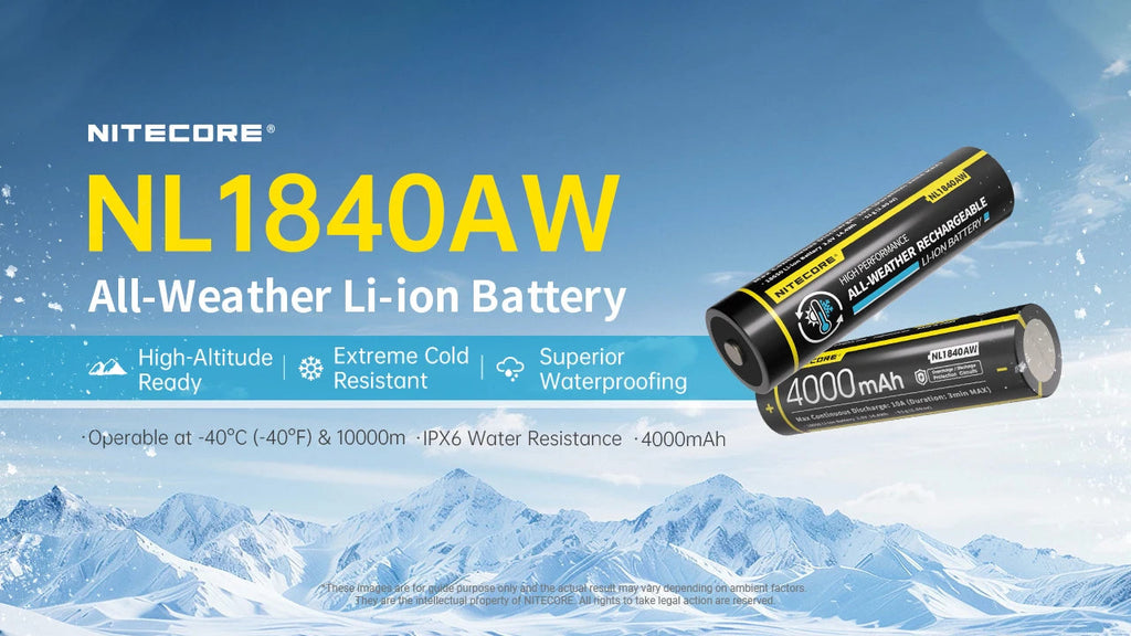NITECORE NL1840AW ALL-WEATHER (18650 - 4000MAH - 10A)