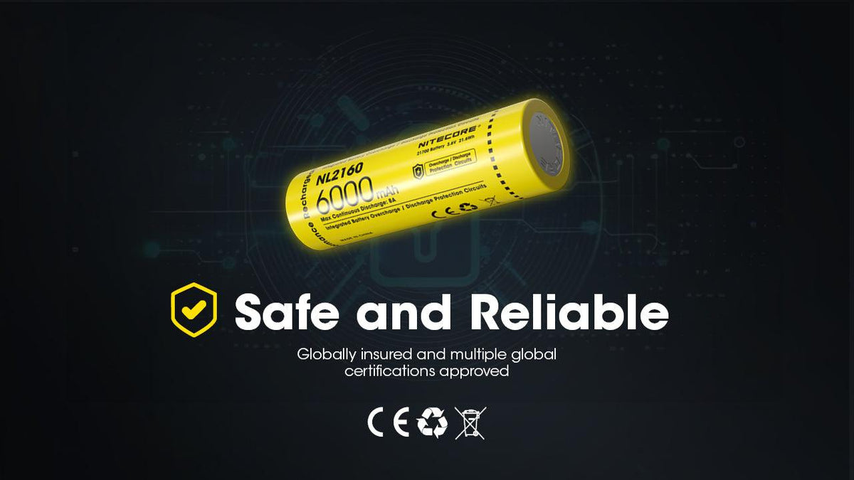 NITECORE NL2160 (21700 - 6000MAH - 8A)