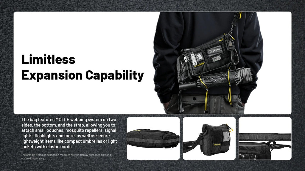 NITECORE SLB08 MODULAR SLING BAG - 2L CAPACITY