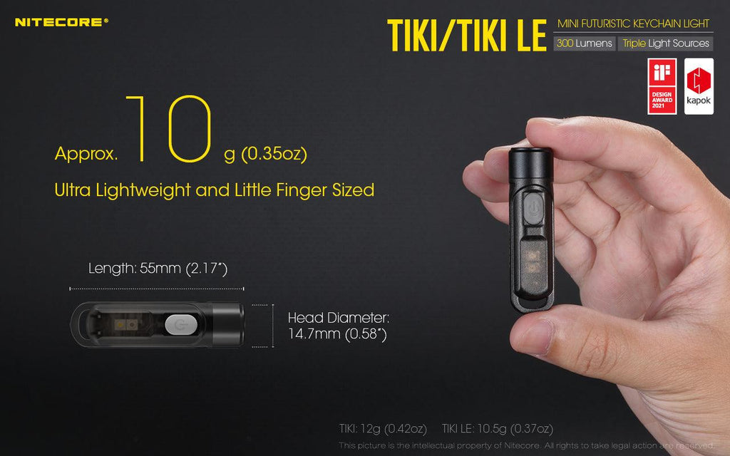 NITECORE TIKI - 300 LUMENS