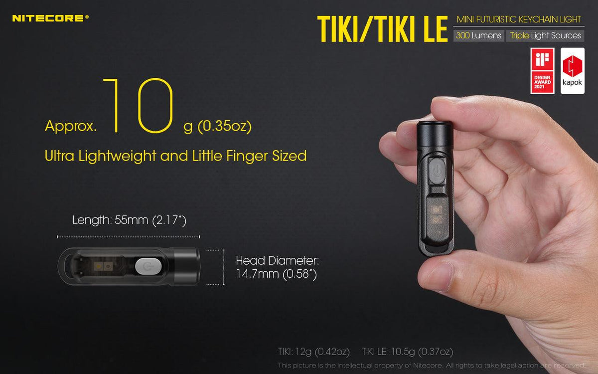 NITECORE TIKI - 300 LUMENS