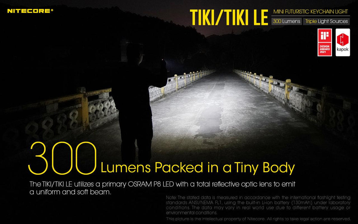 NITECORE TIKI LE - 300 LUMENS