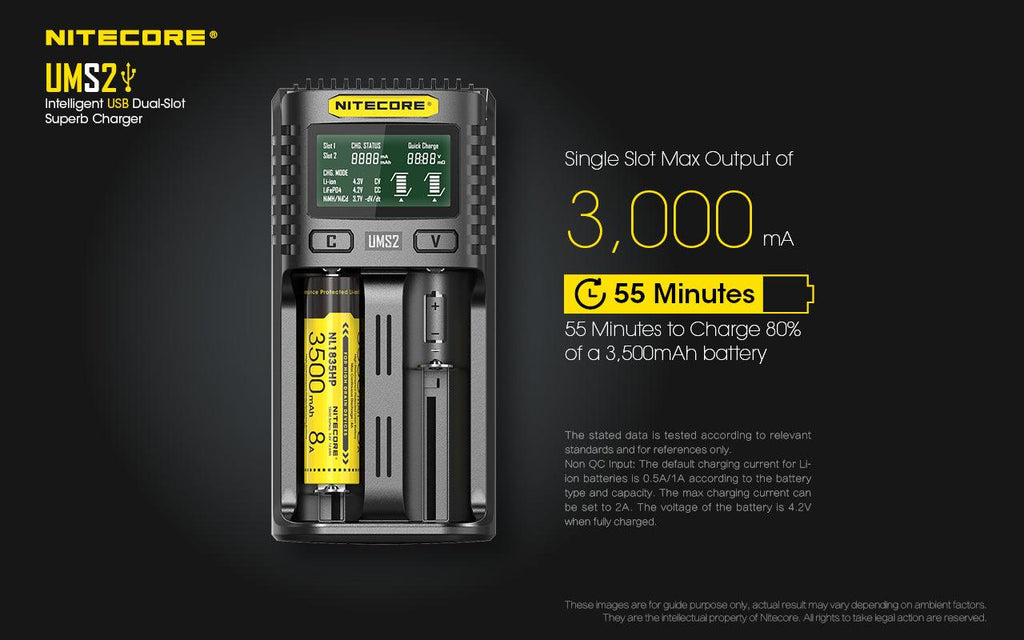 NITECORE UMS2 CHARGER - 3A