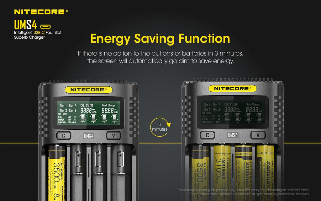 NITECORE UMS4 CHARGER - 3A