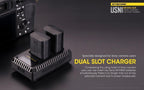 NITECORE USN1 (SONY NP-FW50) DUAL-SLOT BATTERY CHARGER