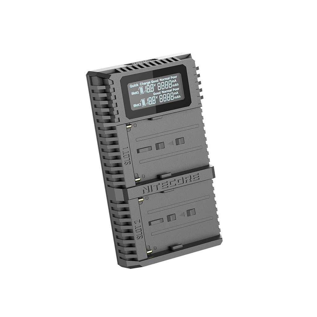 NITECORE USN3 PRO (SONY NP-FM500H, NP-F730, NP-F750, NP-F770, NP-F970, NP-F550) DUAL-SLOT BATTERY CHARGER