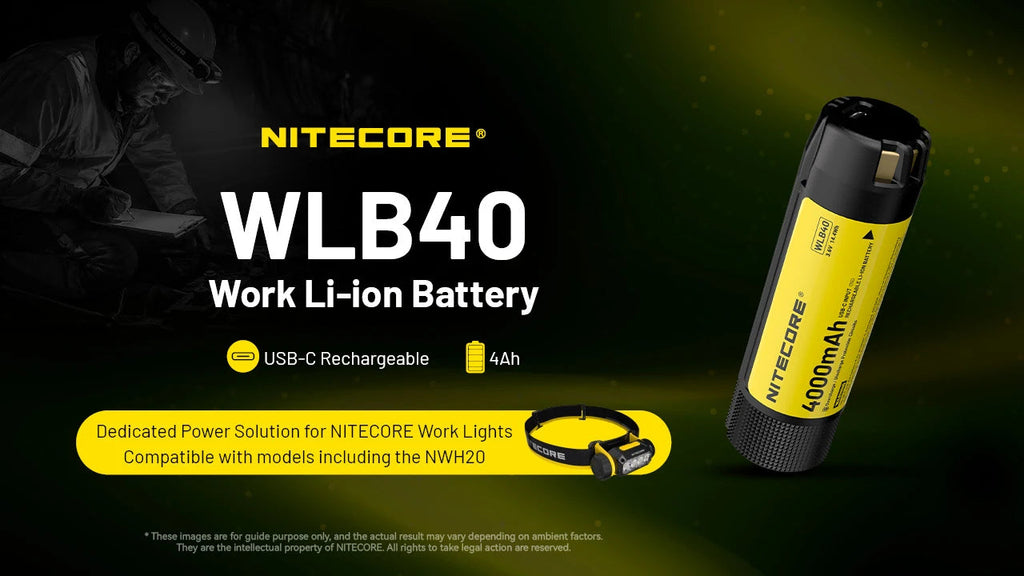 NITECORE WLB40 USB-C RECHARGEABLE LI-ION BATTERY (4,000MAH)