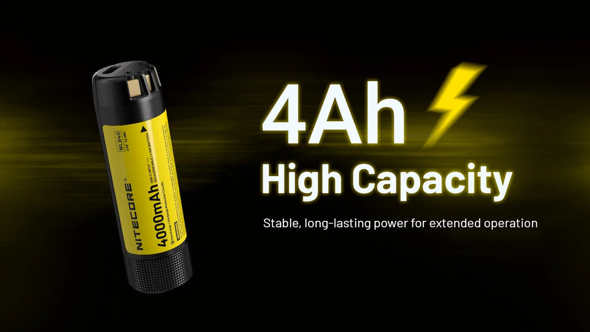 NITECORE WLB40 USB-C RECHARGEABLE LI-ION BATTERY (4,000MAH)