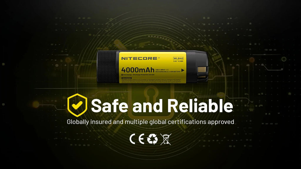 NITECORE WLB40 USB-C RECHARGEABLE LI-ION BATTERY (4,000MAH)