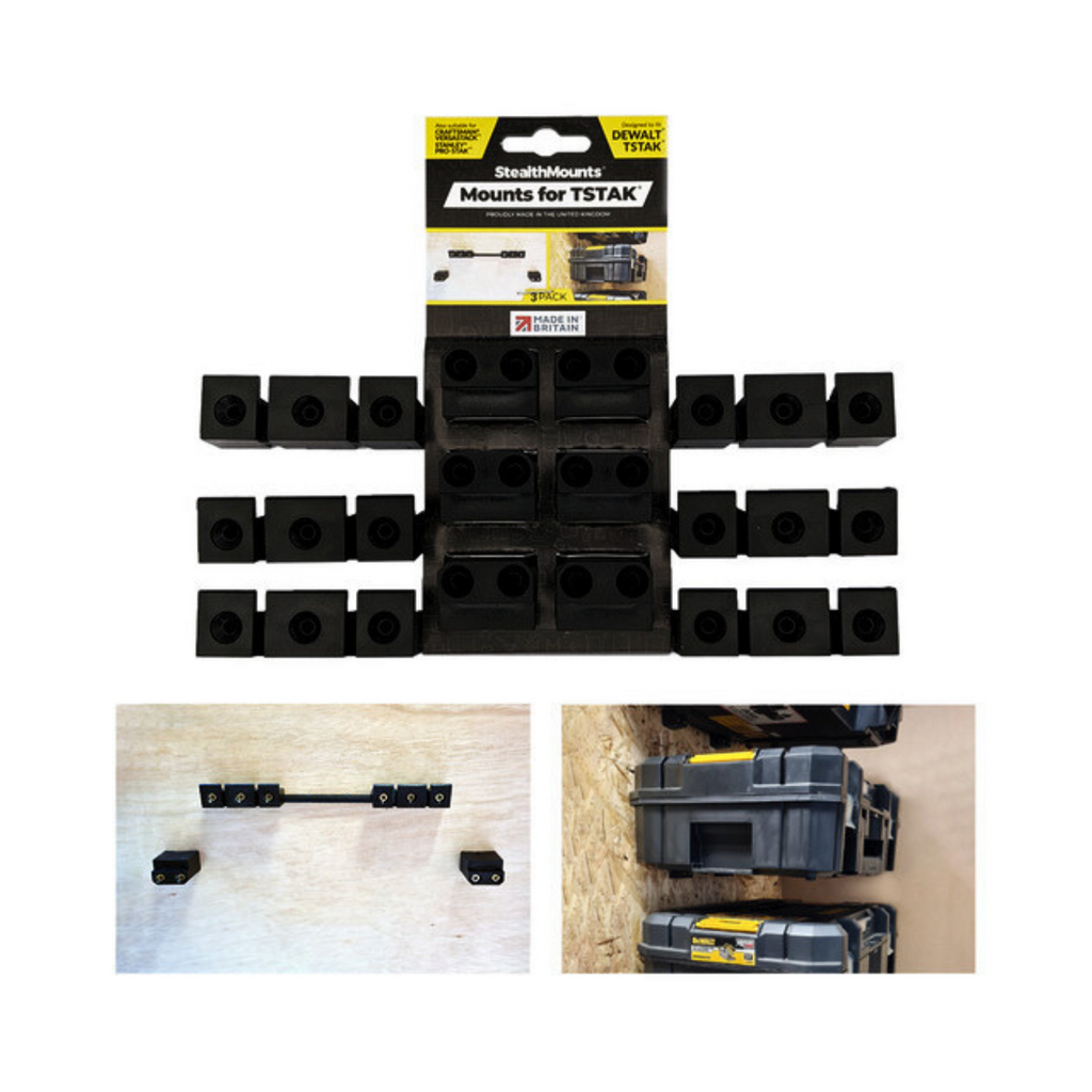 StealthMounts Toolbox Mounts for Dewalt T-STAK Storage Box [SKU: OM-STAK-3]