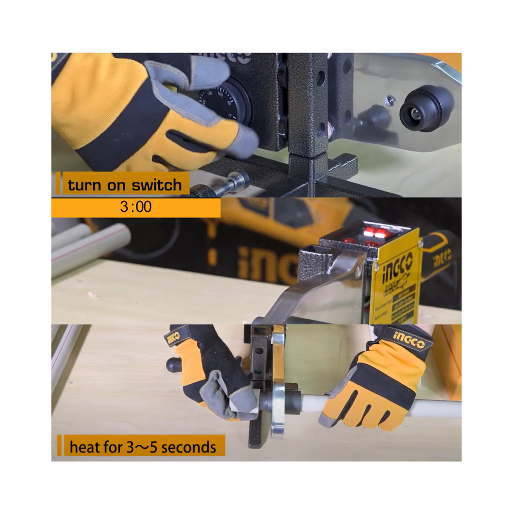 INGCO PTWT215002, AC PLASTIC TUBE WELDING TOOL SET, 20-63MM